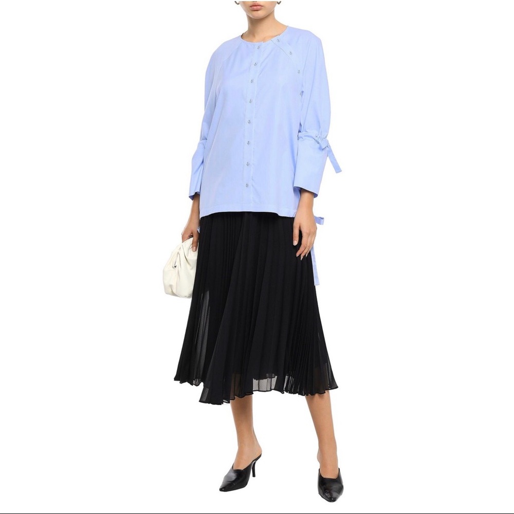 VICTORIA BECKHAM BOW-DETAILED COTTON BLOUSE